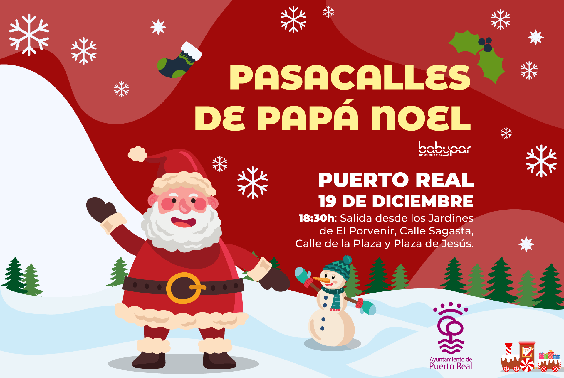 Pasacalles de Papá Noel en Puerto Real (Cádiz)