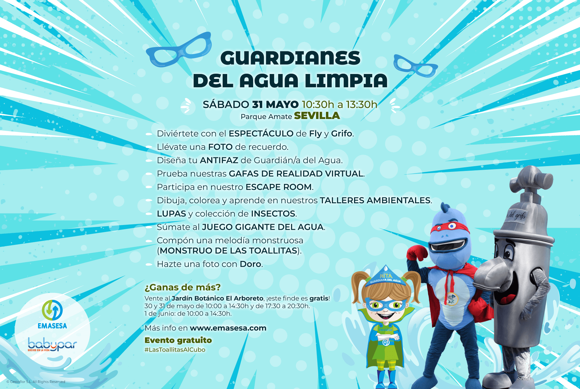 Guardianes del agua limpia - evento familiar en Sevilla